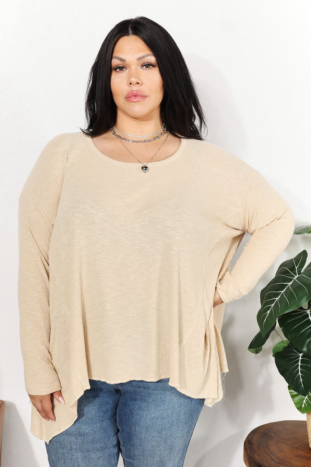 Luxurious Ribbed Top with Modern Flair