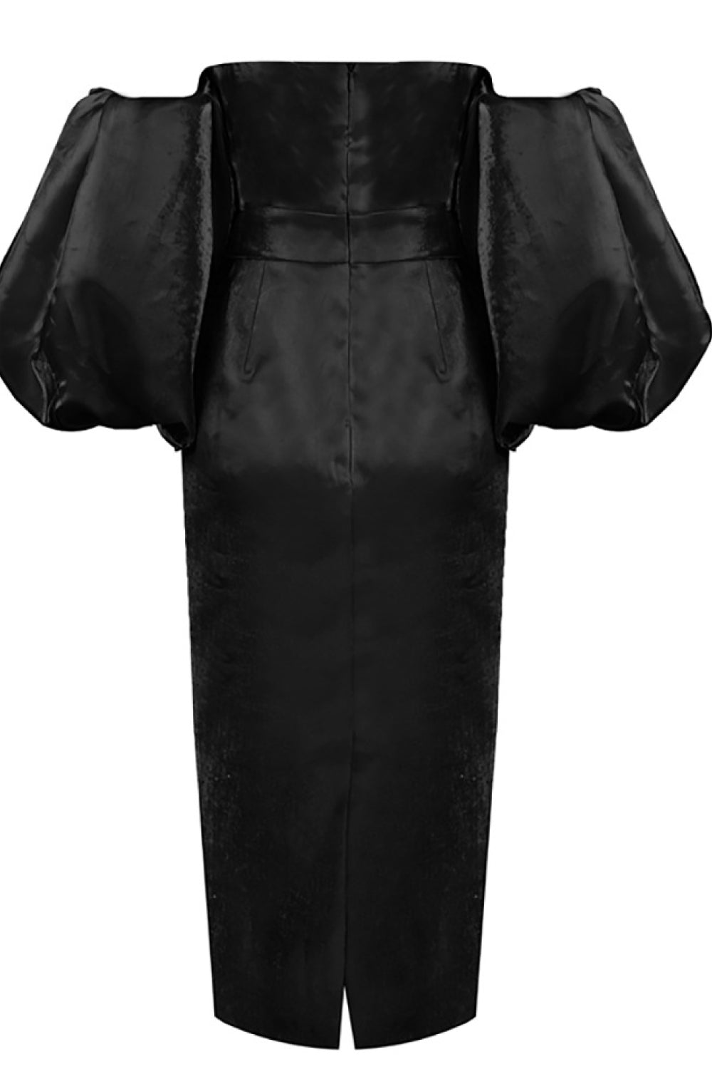 Ruched Bust Puff Sleeve Dress - WESTHUNDRED