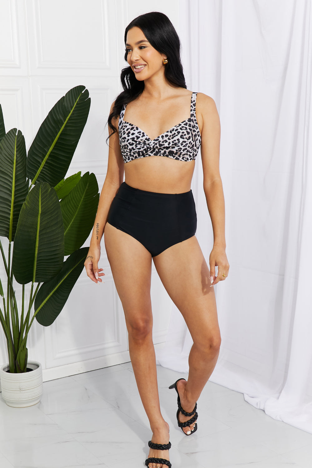 Leopard Twist High-Rise Bikini