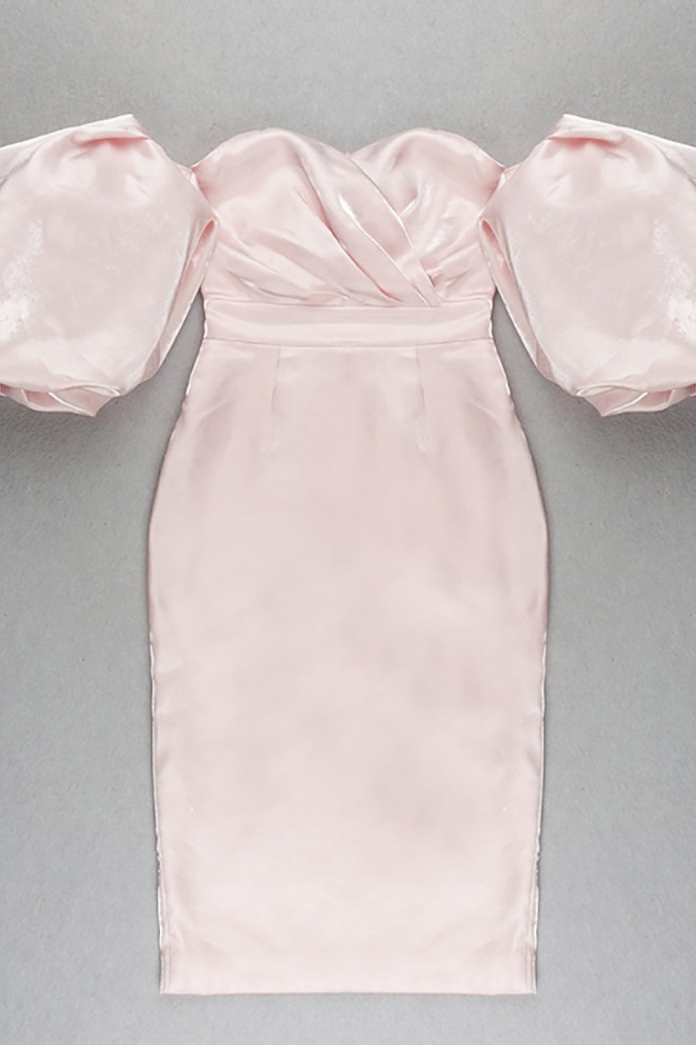Ruched Bust Puff Sleeve Dress - WESTHUNDRED