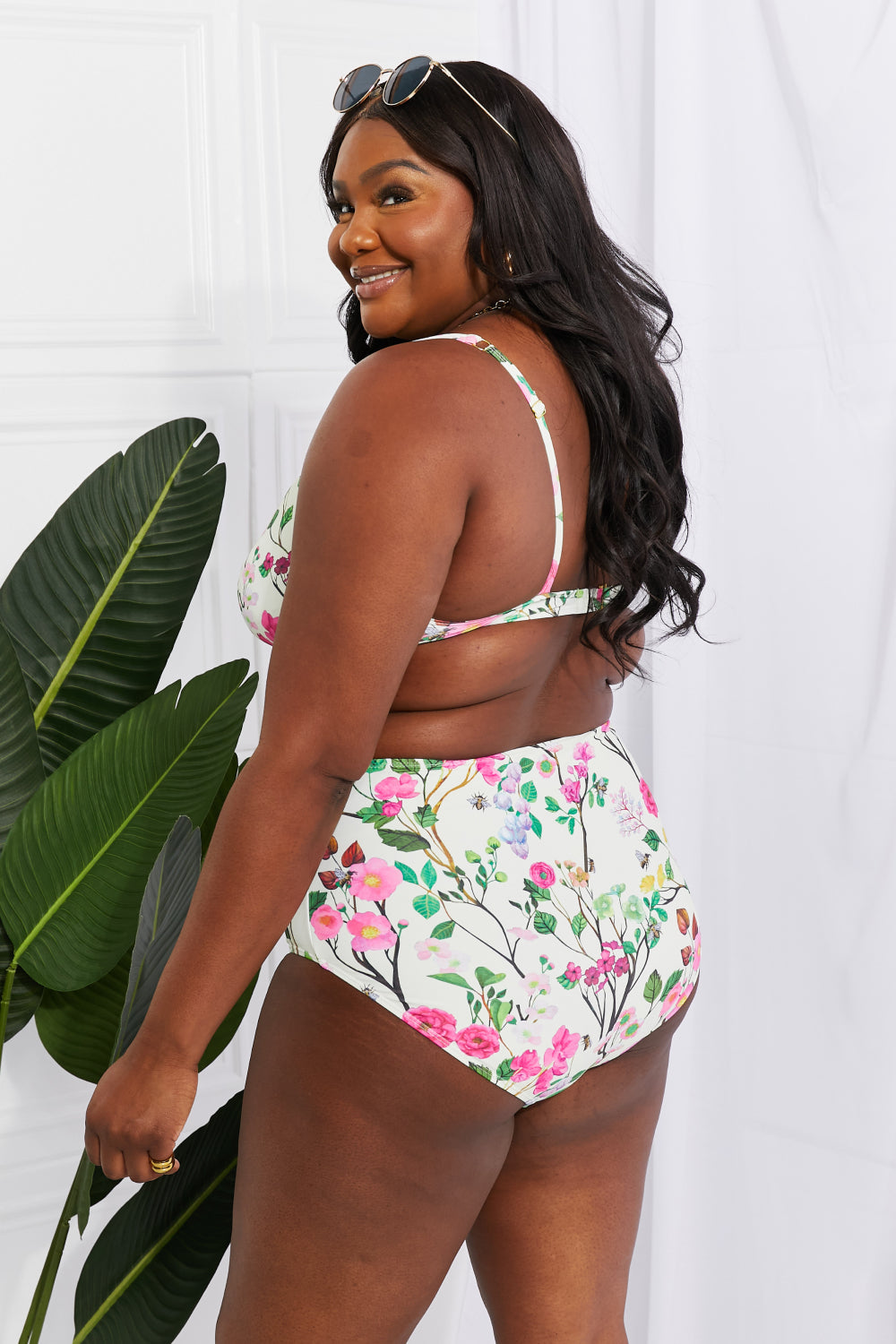 Fun Floral Twist High-Rise Bikini