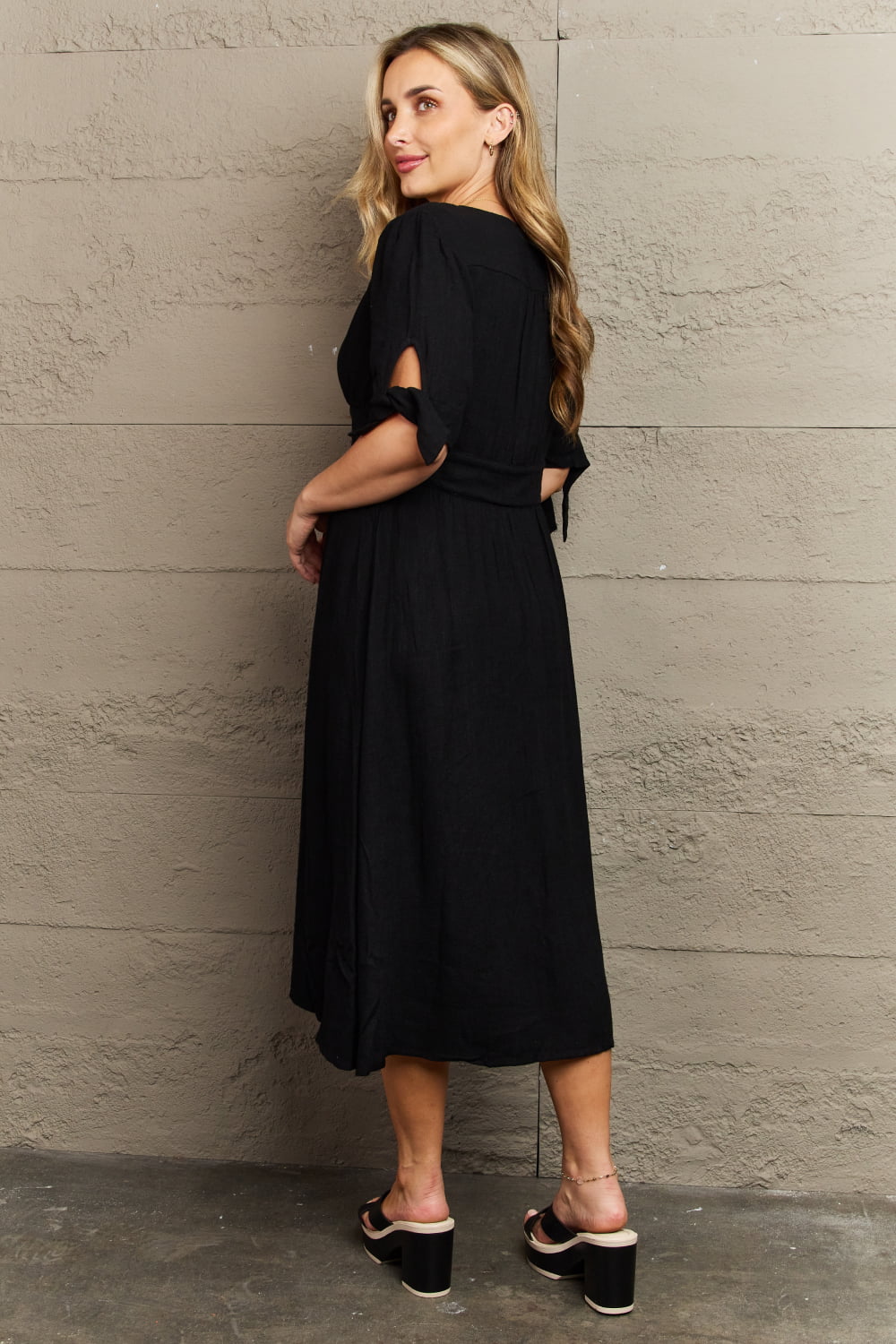 Elegant Linen Midi Dress for Effortless Style