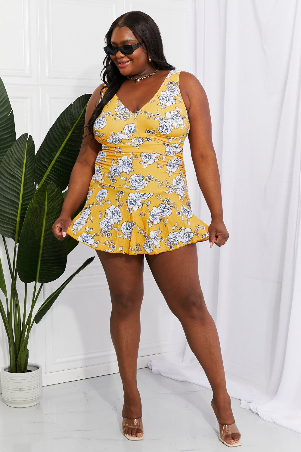Sunshine Swim Dress with Built-in Shorts