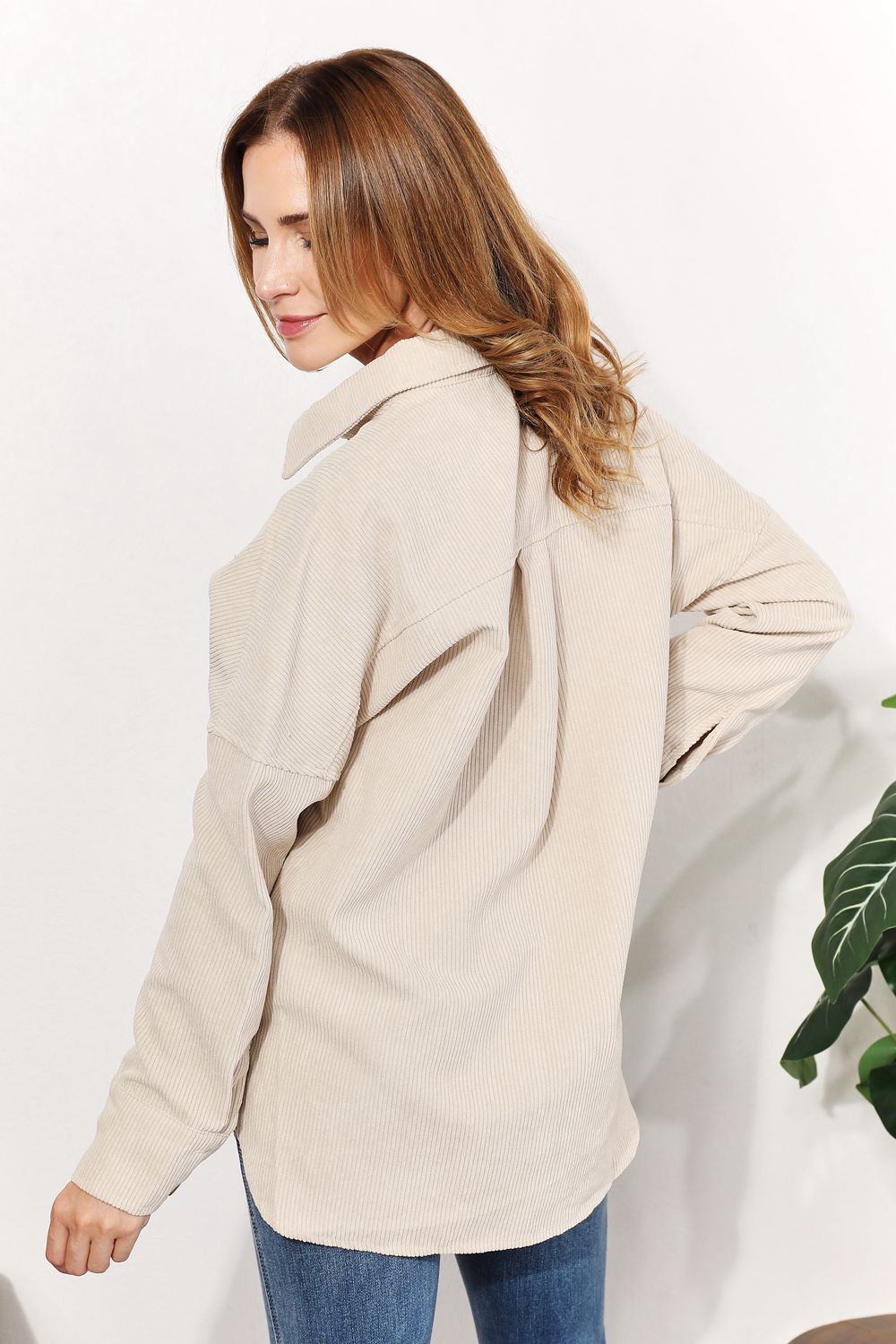 Chic Comfort: Oversized Tunic with Bust Pocket