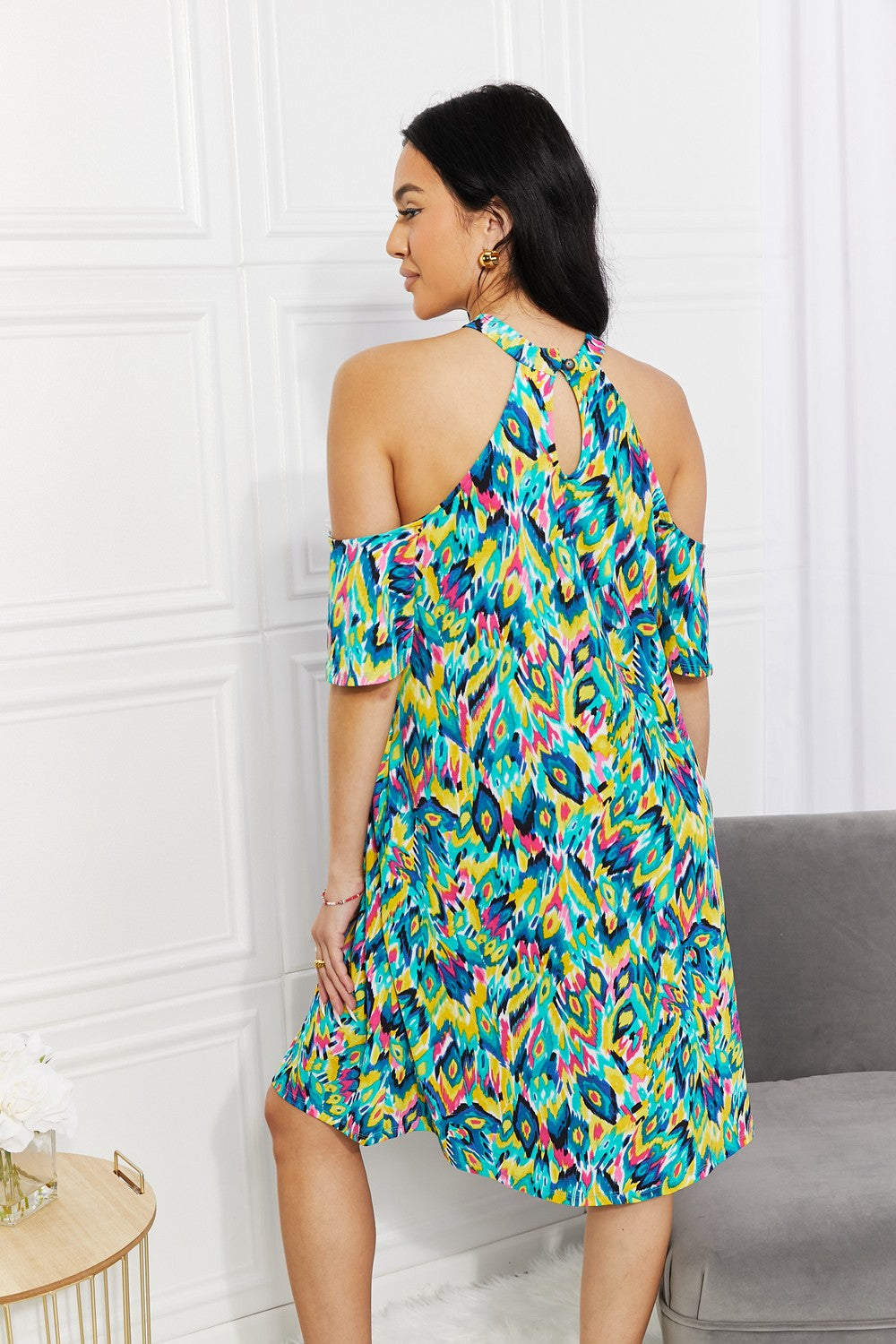 Vacation Style Tropical Printed Dress