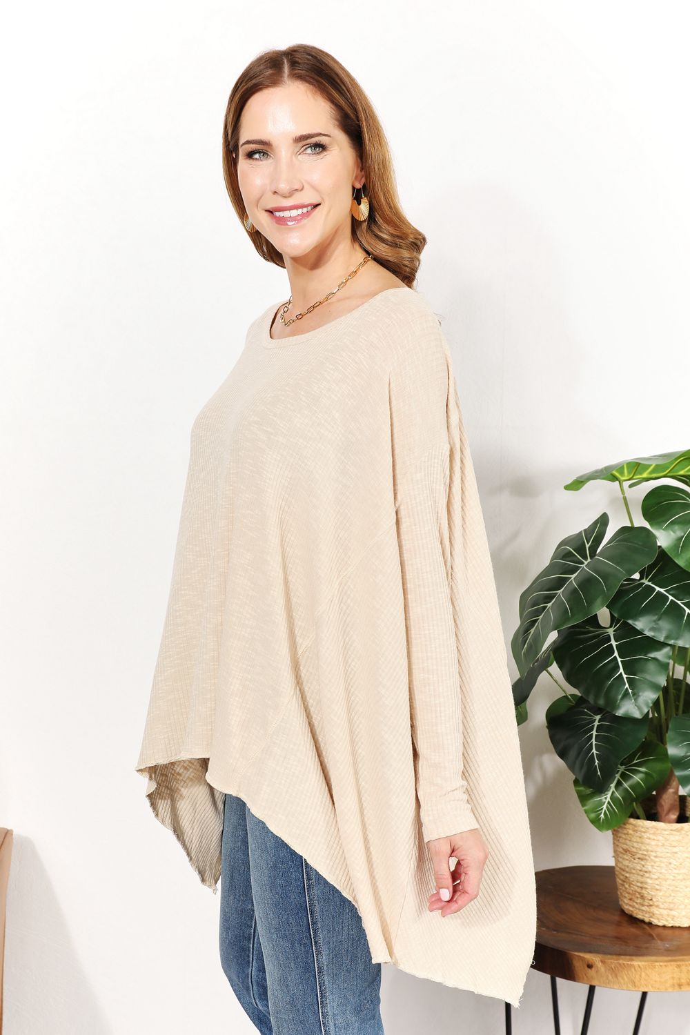 Luxurious Ribbed Top with Modern Flair