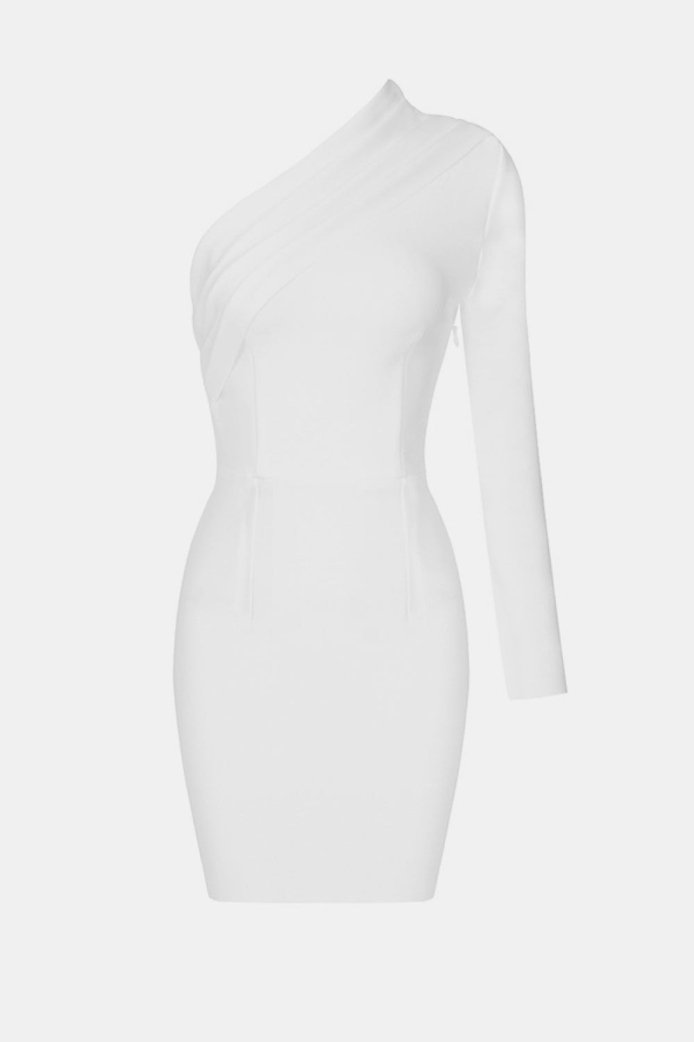 Asymmetrical Neck One-Shoulder Bodycon Dress - WESTHUNDRED