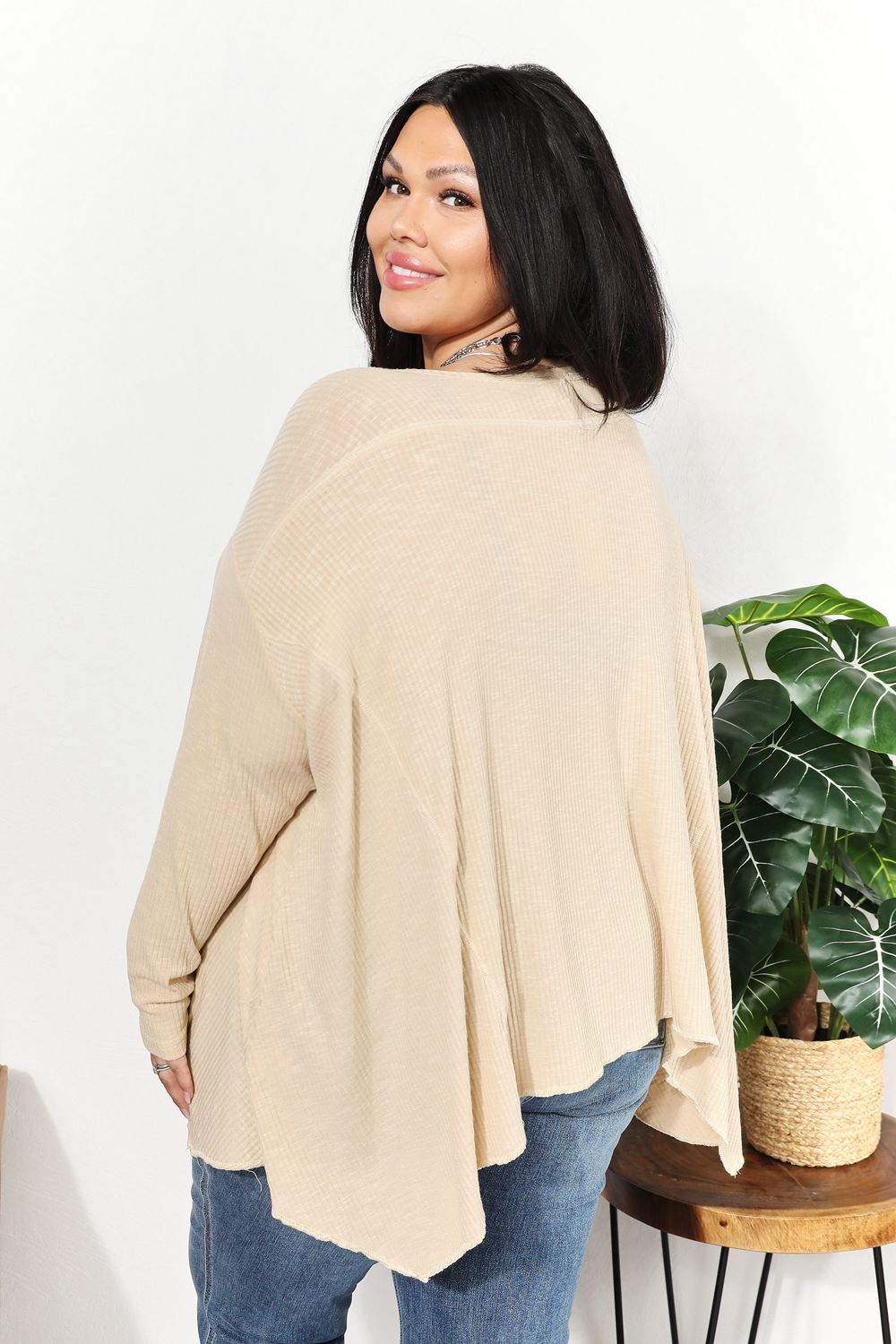 Luxurious Ribbed Top with Modern Flair