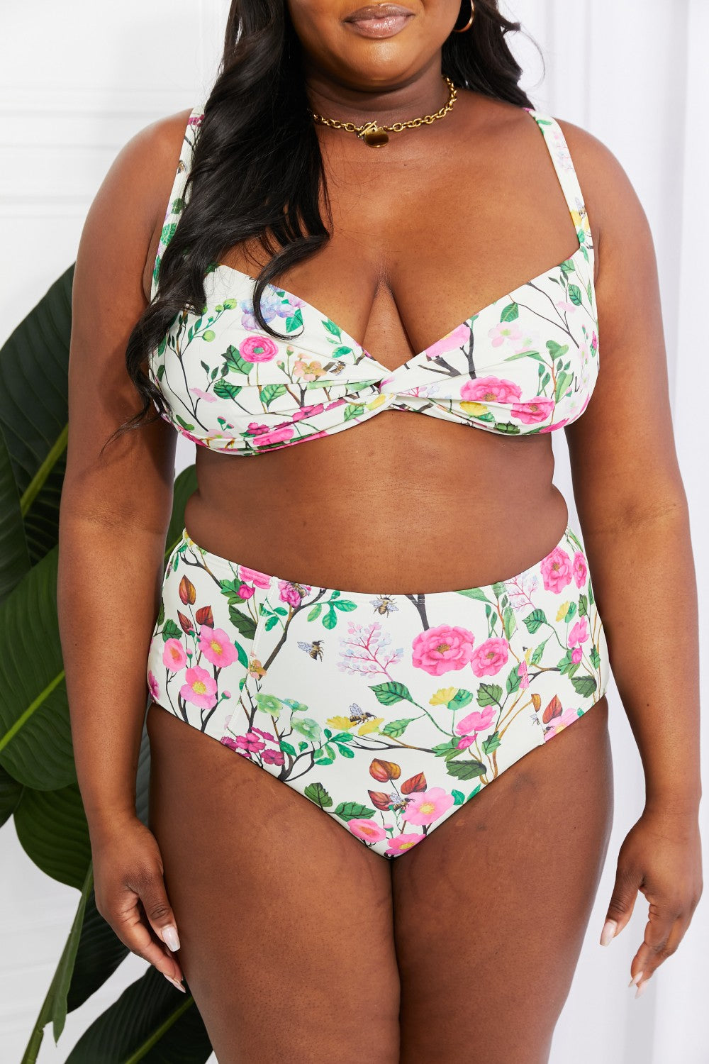 Fun Floral Twist High-Rise Bikini