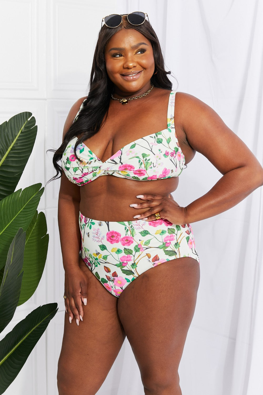 Fun Floral Twist High-Rise Bikini