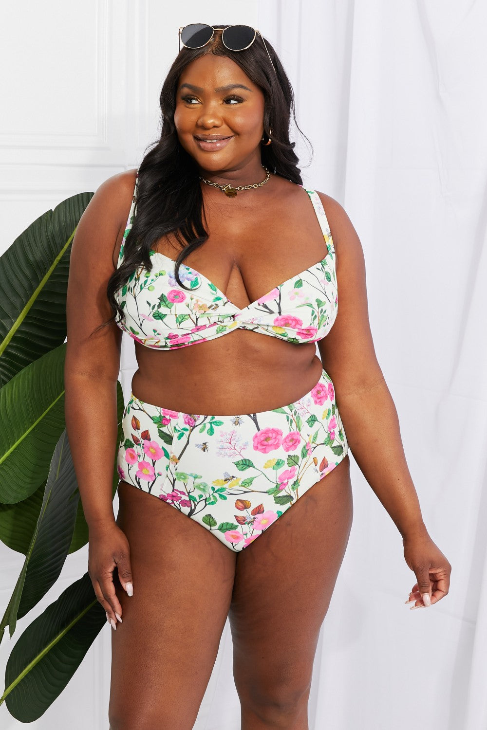 Fun Floral Twist High-Rise Bikini