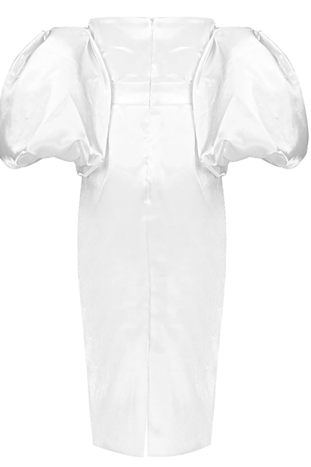 Ruched Bust Puff Sleeve Dress - WESTHUNDRED