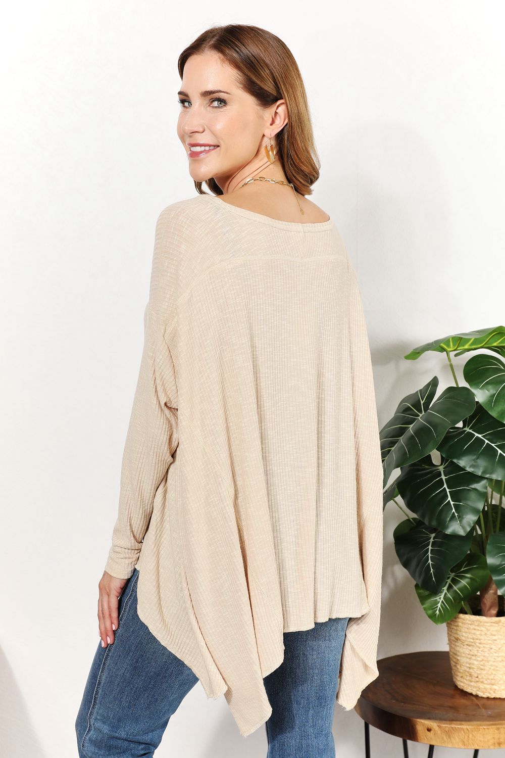 Luxurious Ribbed Top with Modern Flair