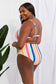 Vintage Striped Twist High-Waisted Bikini