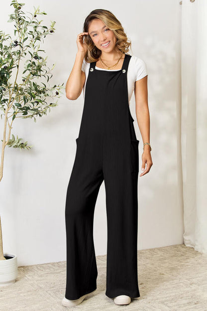 Comfortable Wide Strap Overall with Pockets