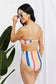 Vintage Striped Twist High-Waisted Bikini