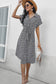 Ditsy Floral Tie-Waist Half Button Dress - WESTHUNDRED