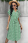 Ditsy Floral Tie-Waist Half Button Dress - WESTHUNDRED