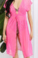 Sheer Pink Mesh Tie-Front Cover-Up