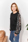 Artful Fusion: Knit Top with Foil-Printed Sleeves
