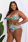 Flirty Floral Twist-Front Bikini with High-Rise Bottoms