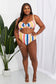 Vintage Striped Twist High-Waisted Bikini