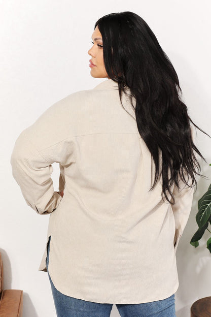 Chic Comfort: Oversized Tunic with Bust Pocket