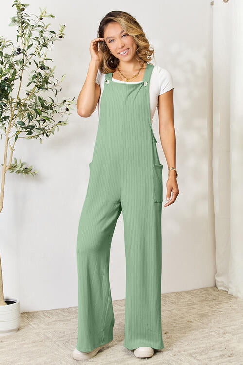 Comfortable Wide Strap Overall with Pockets