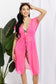 Sheer Pink Mesh Tie-Front Cover-Up