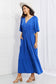 Electric Blue Backless Maxi Dress