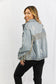 Light Blue Denim Fringe Jacket