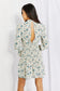 Flirty Floral Smocked Mini Dress with Flounced Sleeves