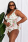 Summer Dreaming: Floral Cream V-Neck Swim Dress