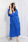 Electric Blue Backless Maxi Dress