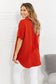 Bold and Vibrant Red-Orange Cotton Buttoned Shirt