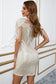 Mesh Panel Tassel Sequins Bodycon Dress - WESTHUNDRED