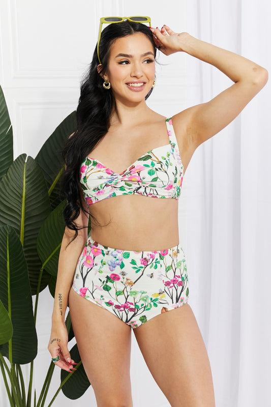 Fun Floral Twist High-Rise Bikini