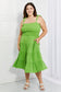 Luminous Lime Dress: Radiate Vibrance Midi Dress