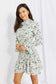 Flirty Floral Smocked Mini Dress with Flounced Sleeves