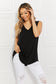 Black High-Low V-Neck Tank