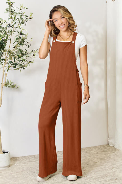 Comfortable Wide Strap Overall with Pockets