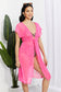 Sheer Pink Mesh Tie-Front Cover-Up