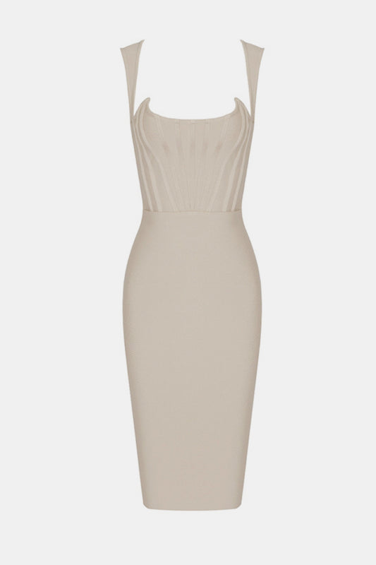 Sleeveless Bandage Dress with Slit