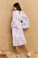 Joyful Floral Bell Sleeve Midi Dress