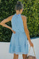 Swiss Dot Tie-Waist Tiered Sleeveless Dress - WESTHUNDRED