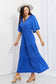 Electric Blue Backless Maxi Dress