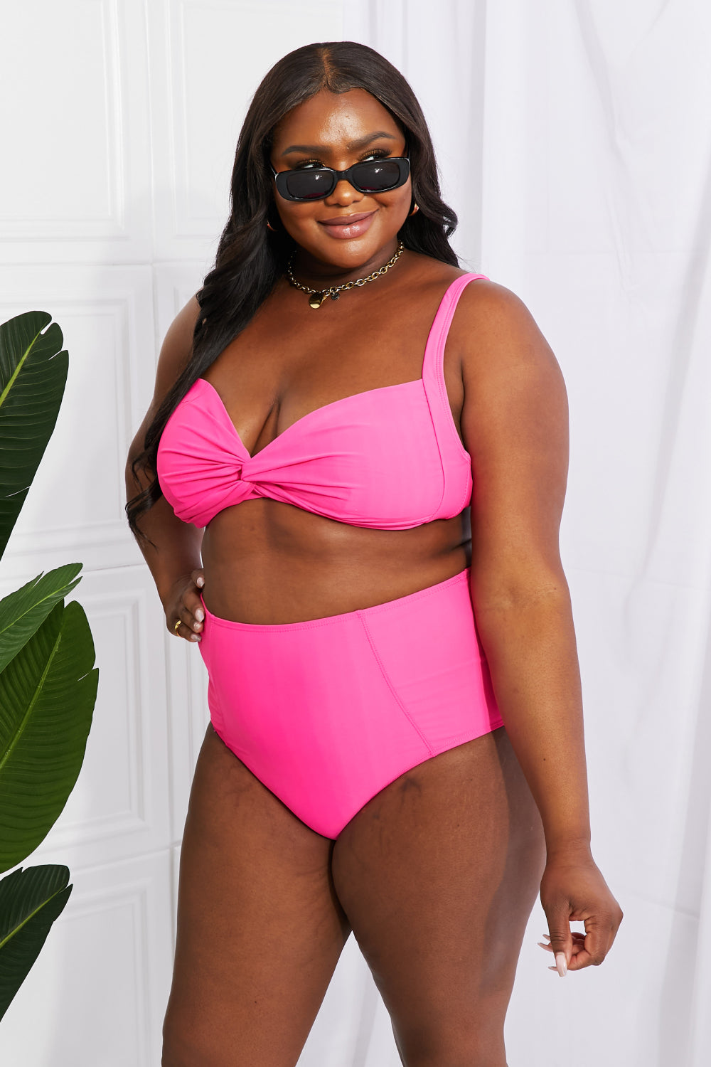 Pretty in Pink High-Rise Bikini Set