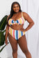 Vintage Striped Twist High-Waisted Bikini