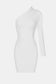 Asymmetrical Neck One-Shoulder Bodycon Dress - WESTHUNDRED