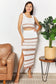 Summer Stripes: Trendy Crop Tank and Split Skirt Set
